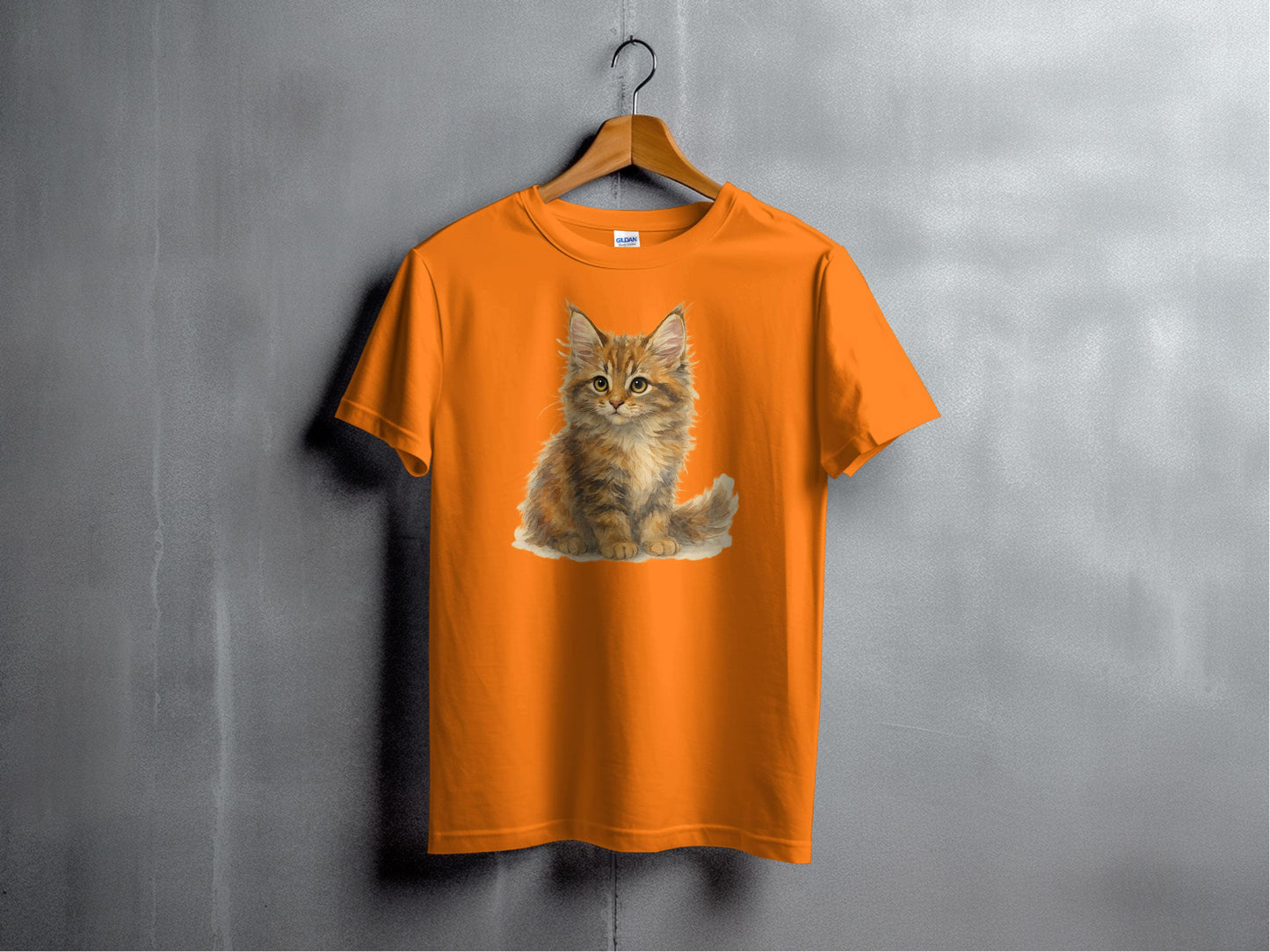Adorable Kitten Graphic Printed on Comfortable T-shirt product type