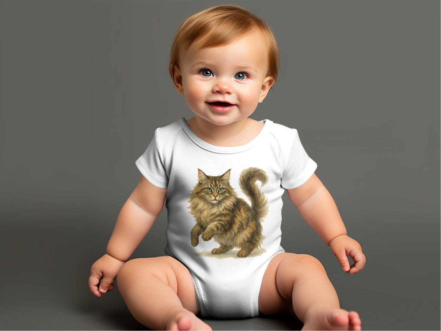 Adorable Baby Onesie with Cute Cat Design product