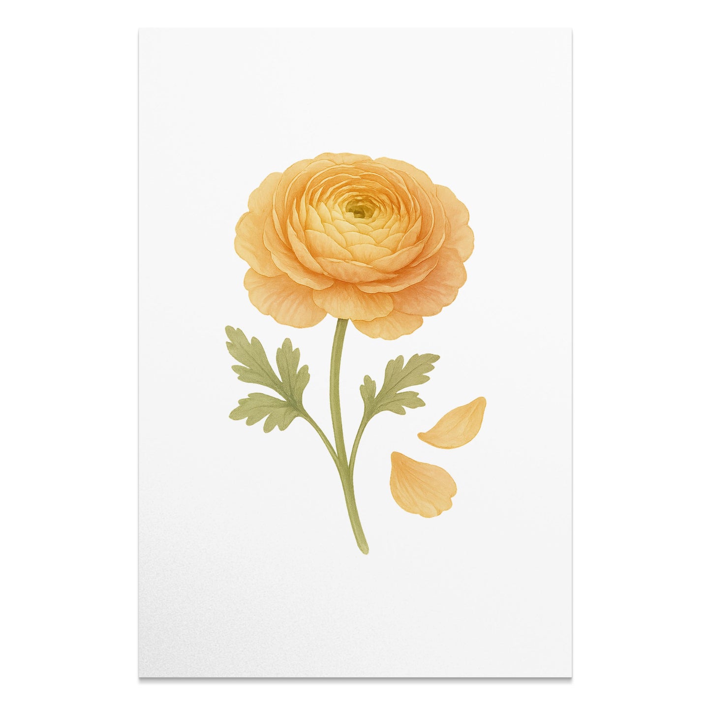 Yellow Botanical Flower Print Wall Art product type