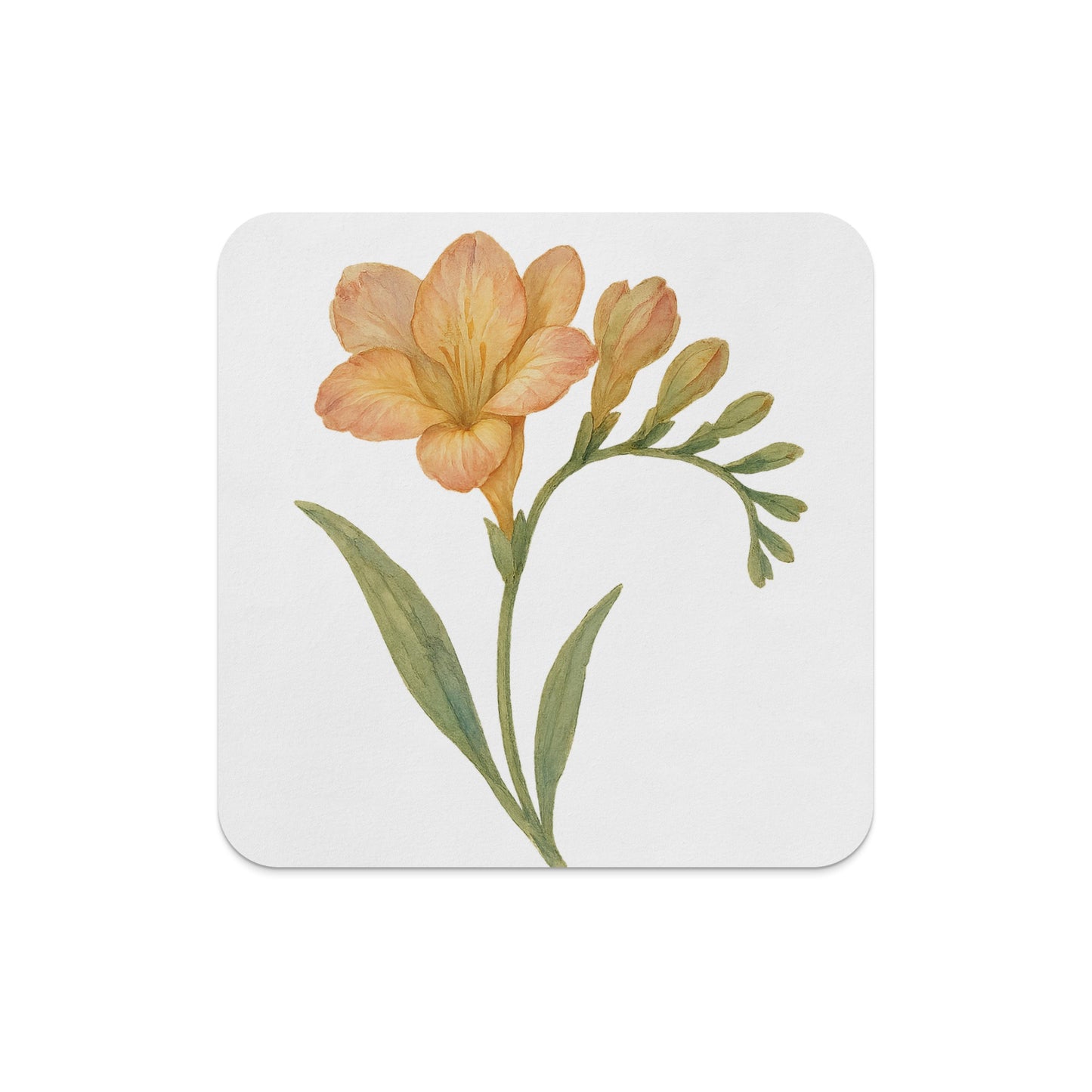 Beautiful Floral Print Square Coaster product