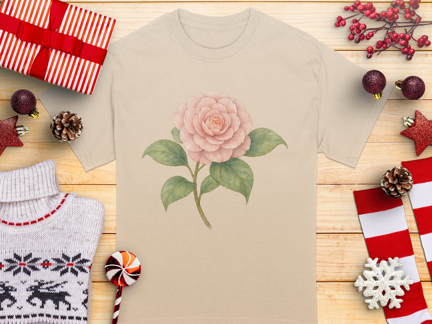 Beautiful Floral Rose Print Design T-Shirt product