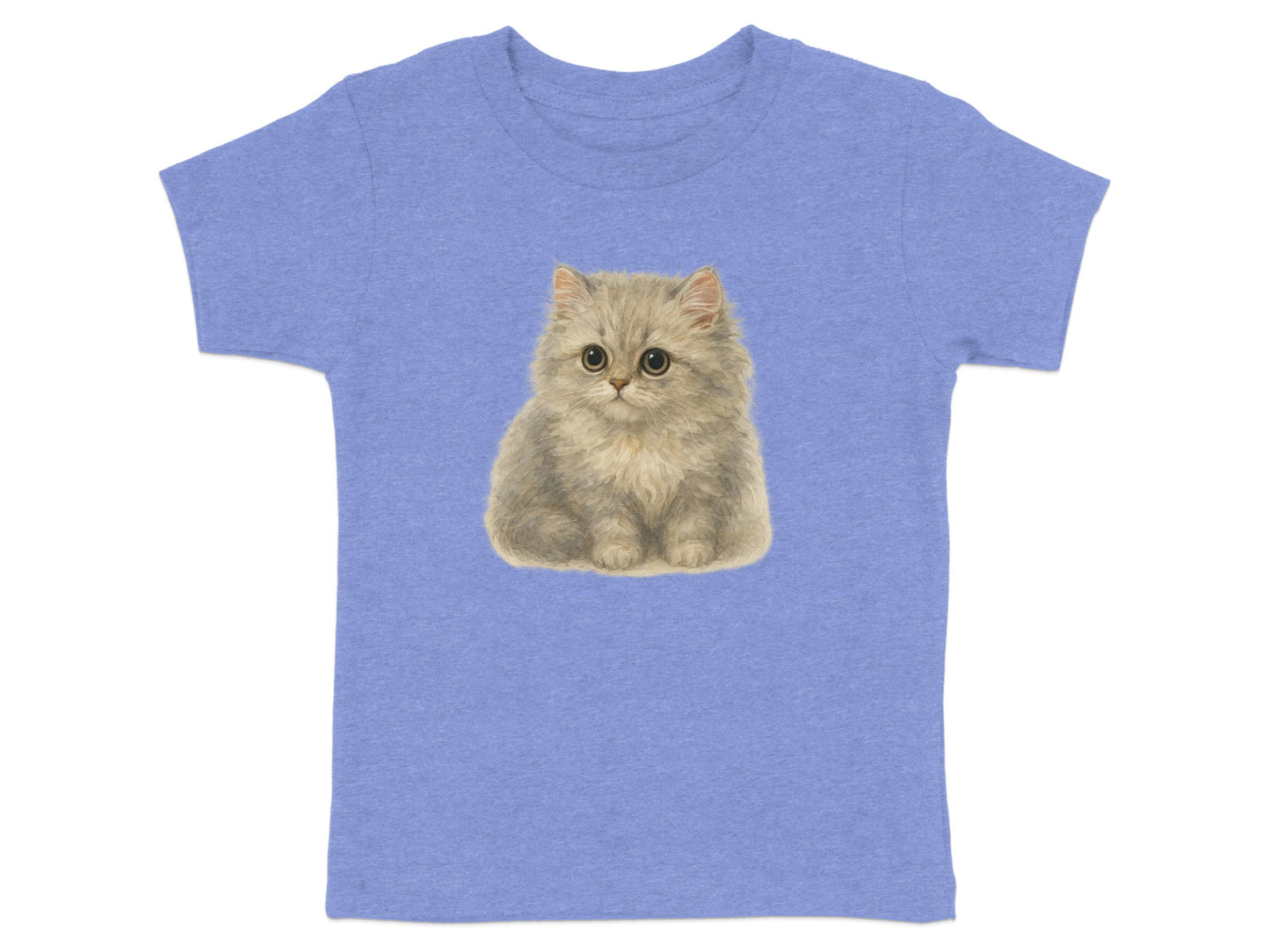 Cute Fluffy Kitten Design on Kids T-shirt Product
