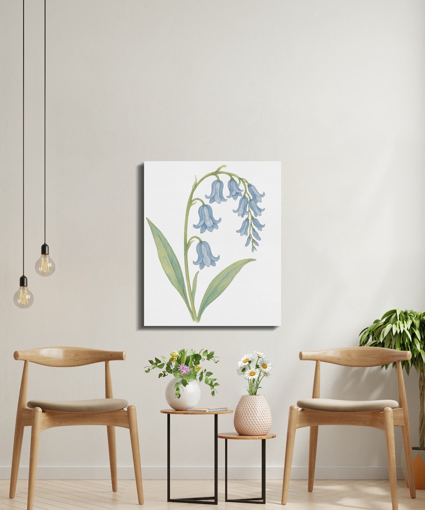 Delicate Bluebell Flower Canvas Wall Art Decor product
