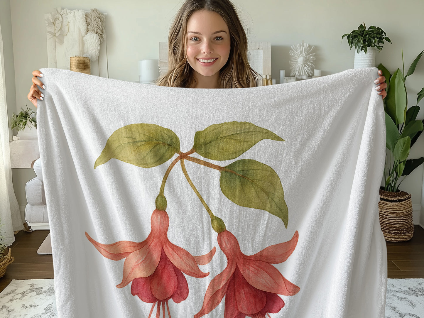 Beautiful Floral Artwork Cozy Blanket product
