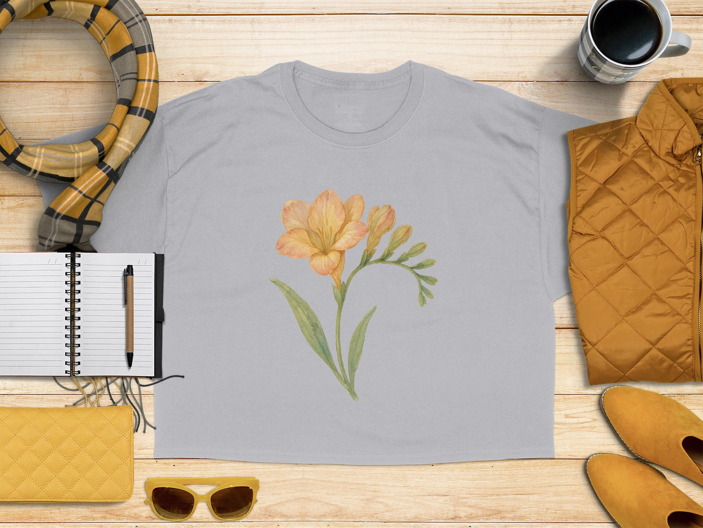 Freesia Flower Print Casual Graphic Tee product