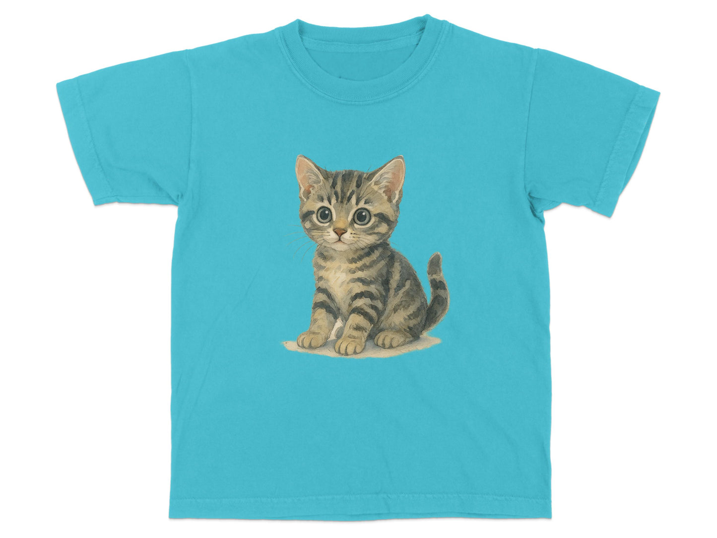 Adorable Kitten Graphic Casual Tee Shirt product type