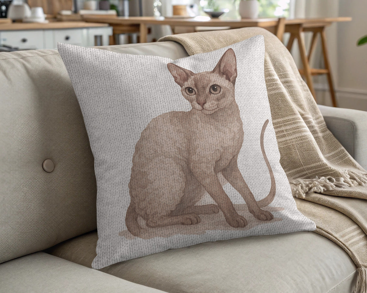 Adorable Cat Accent for Home Decor Pillow product