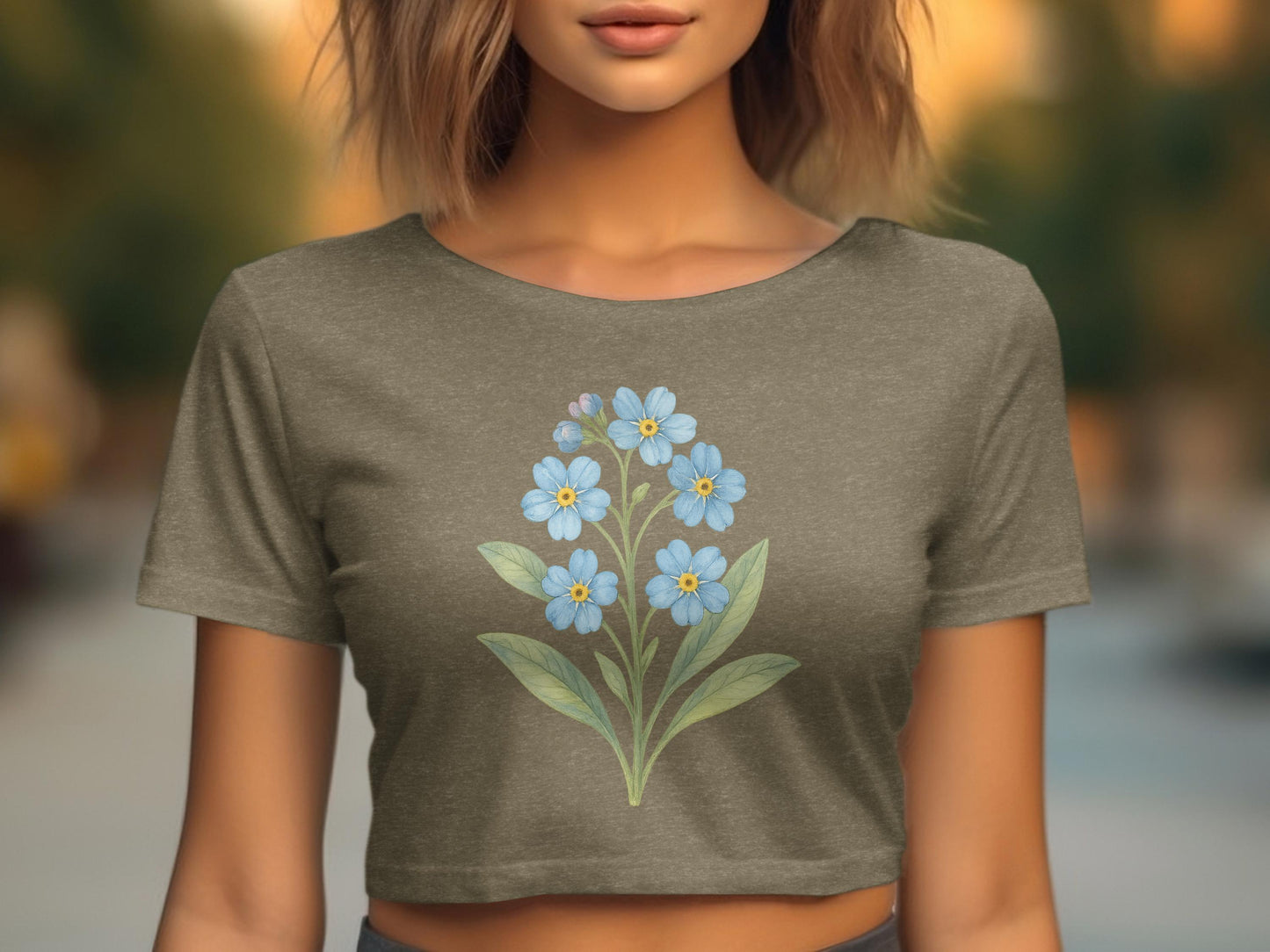 Beautiful Floral Print Design on Fashionable Crop Top product