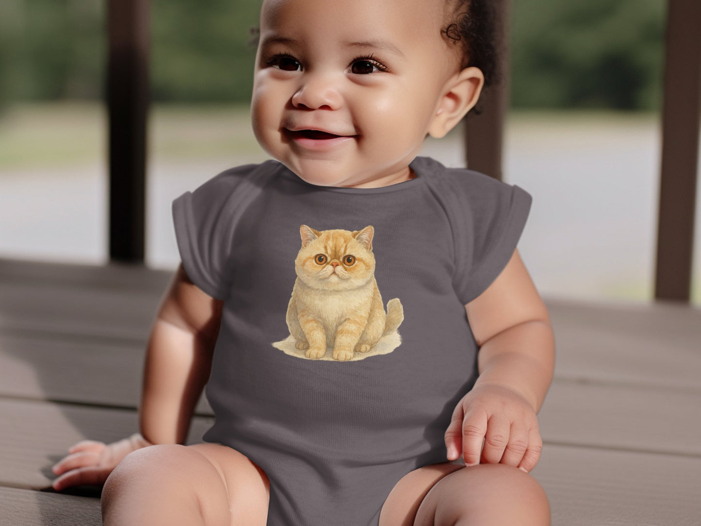 Adorable Baby Onesie with Cute Cat Graphic product
