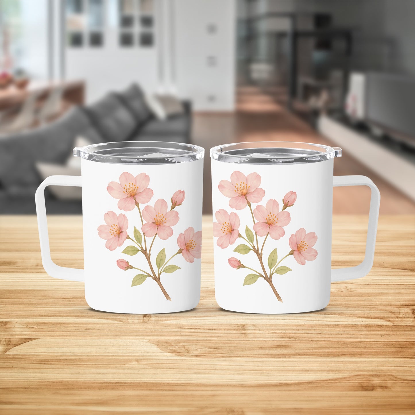 Floral Design Double-Walled Insulated Mug product