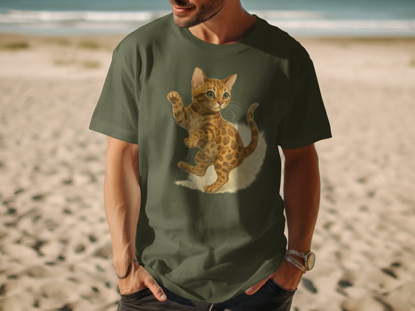 Playful Kitty Design Casual Beachwear Product