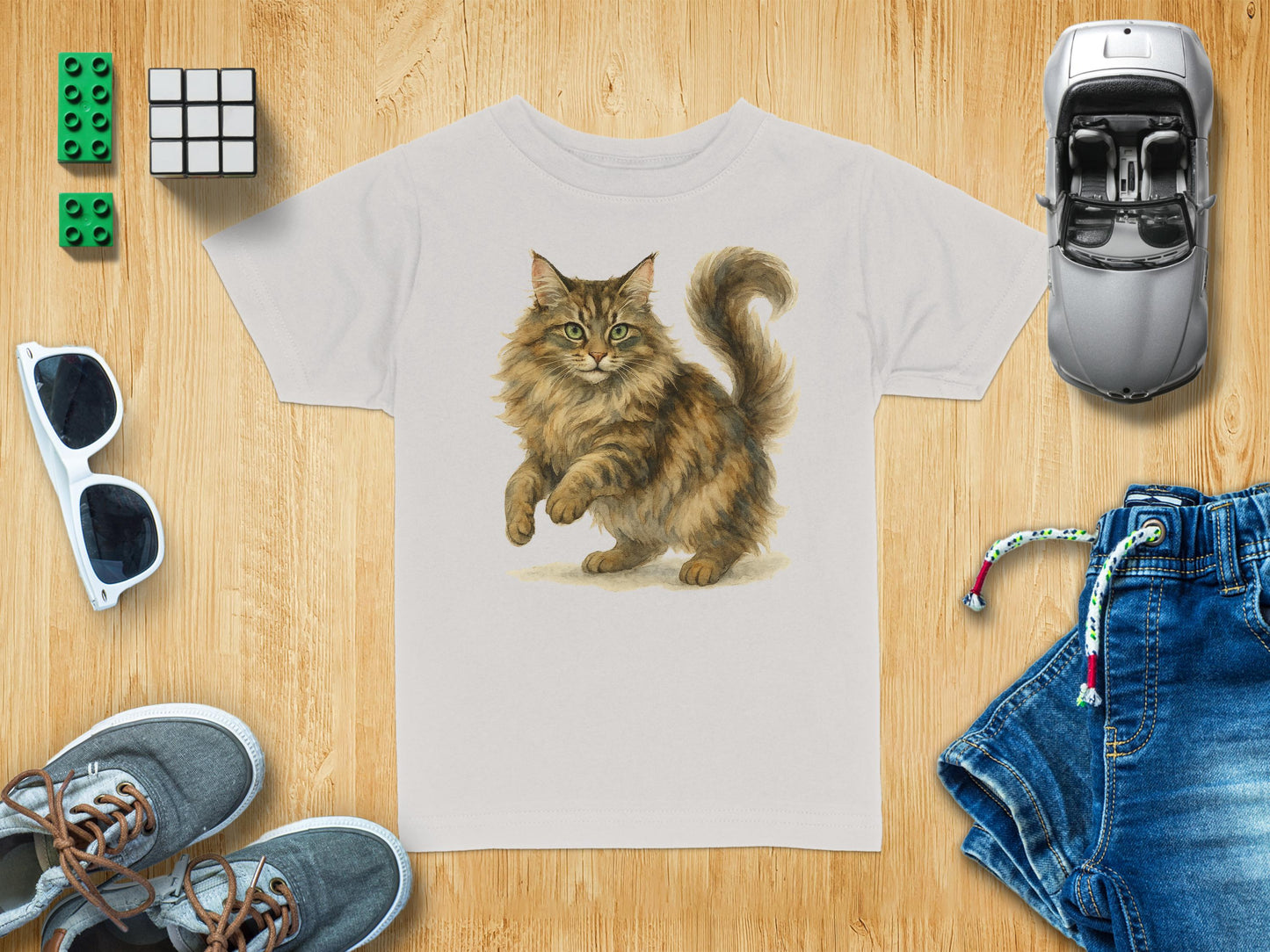 Cute Cat Graphic White T-Shirt Ideal for Cat Lovers product