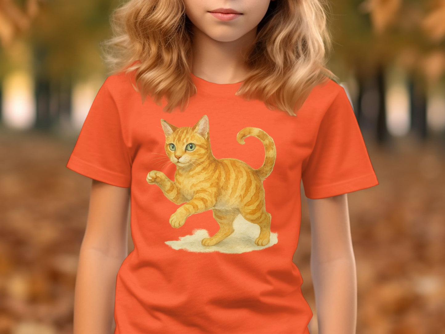Cute Orange Cat Graphic Tee Shirt product type