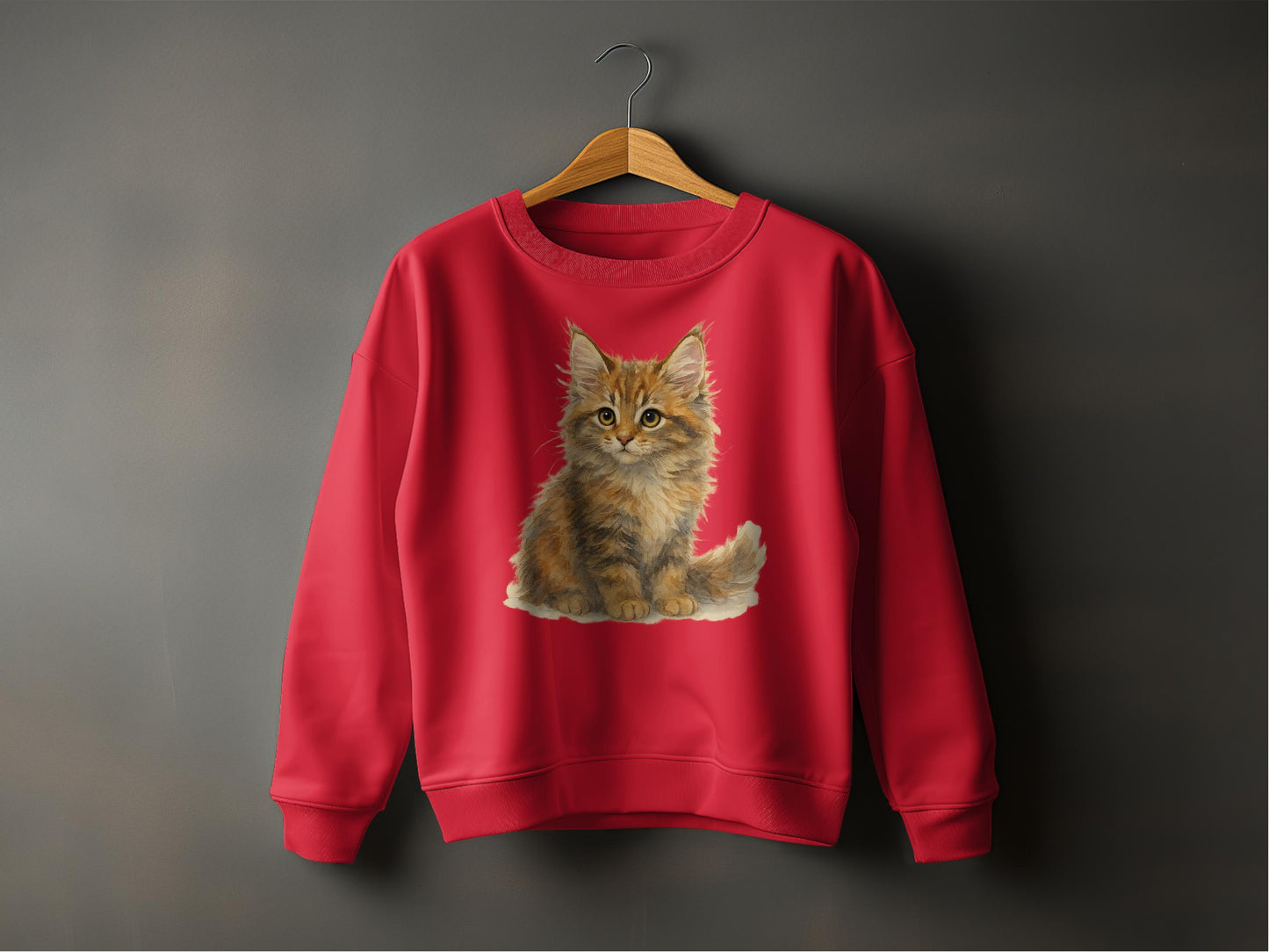 Adorable Kitten Print Fashionable Sweatshirt Product