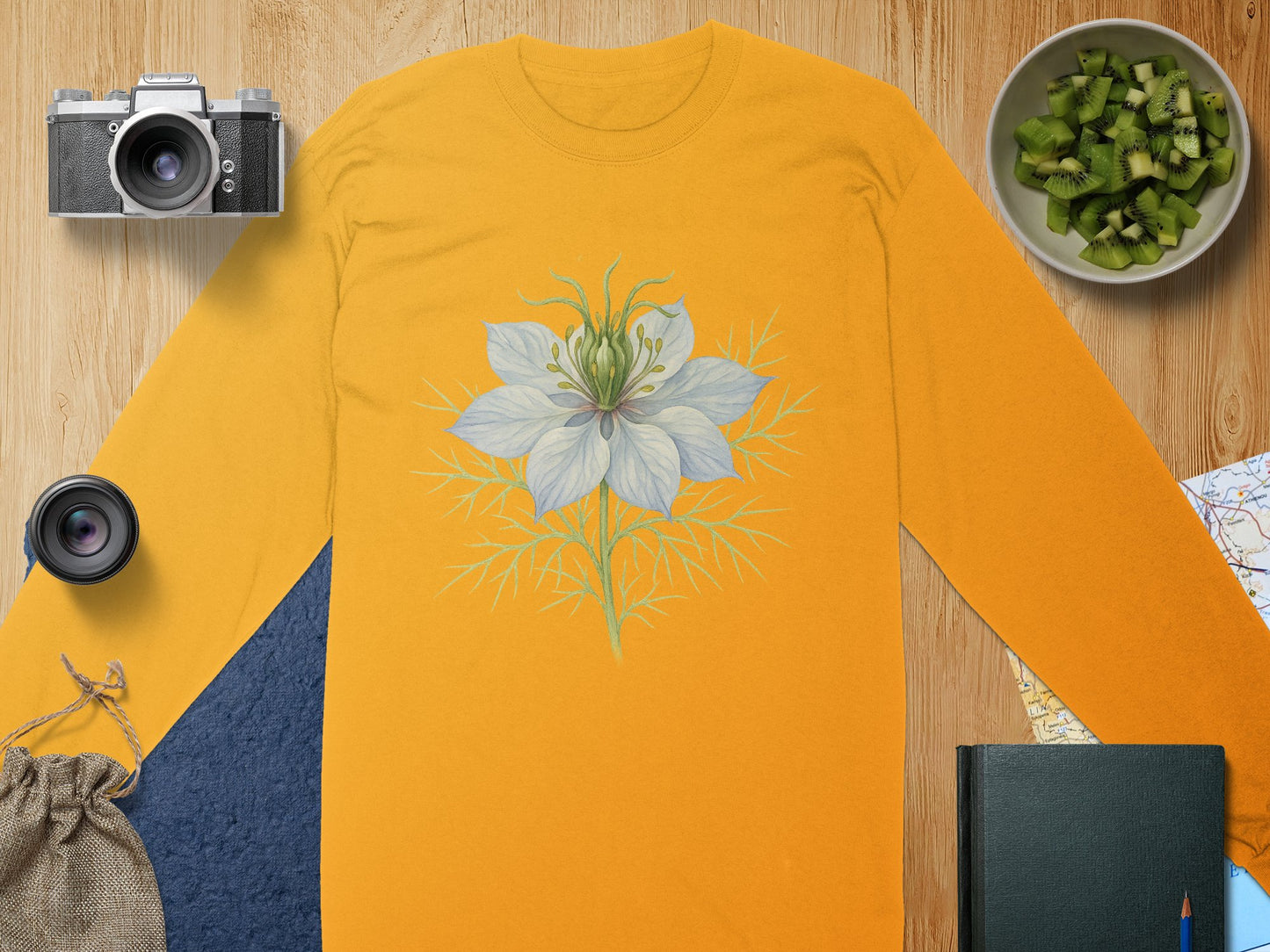 Botanical Flower Print Long Sleeve Shirt product type