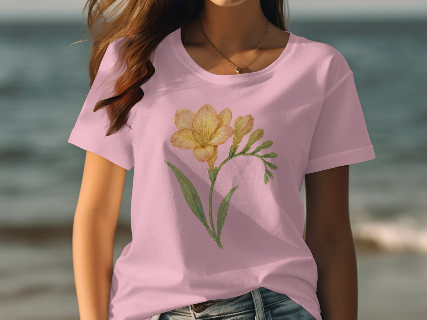 Stylish Flower Graphic Tee for Women Casual Product Type
