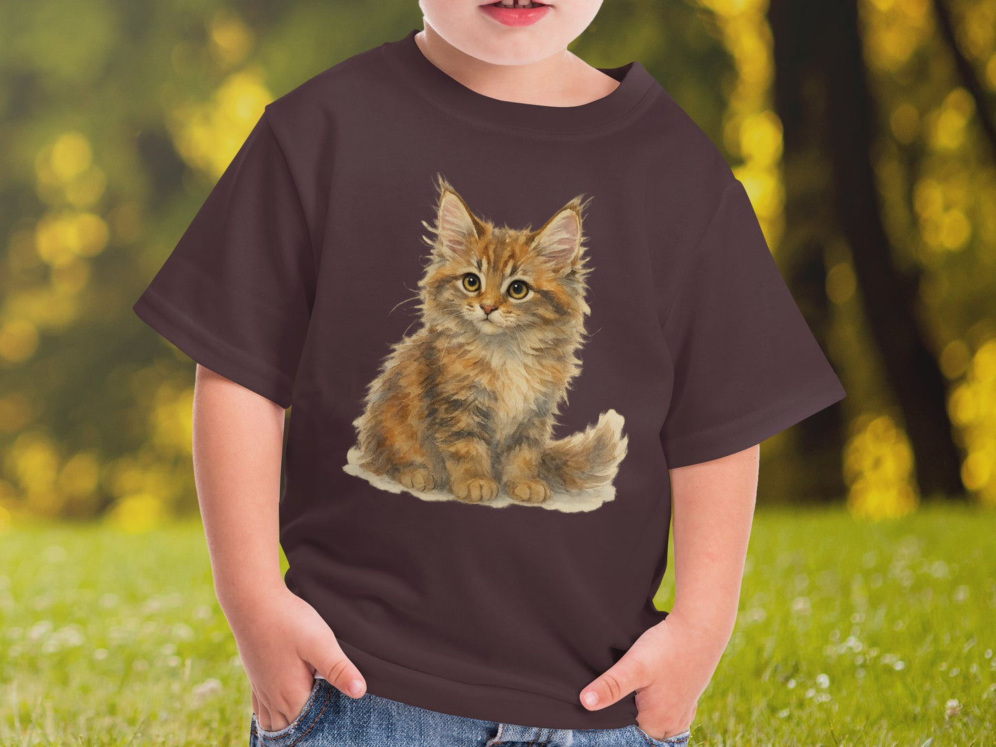 Adorable Kitten Print Design on Comfortable T-Shirt product