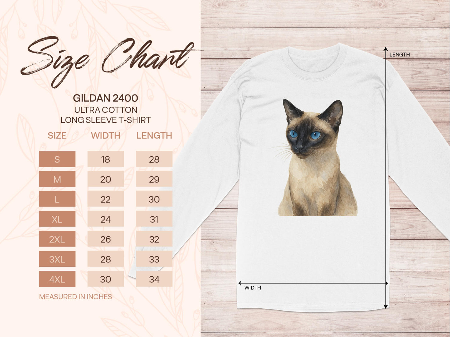 Siamese Cat Print Ultra Cotton Long Sleeve T-Shirt product