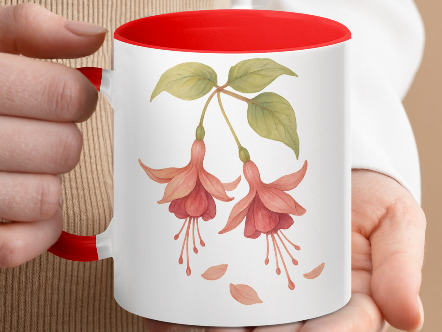 Beautiful Pink Flower Design Coffee Mug product