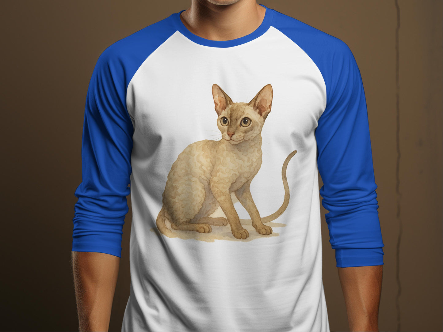 Cat Illustration on Blue Sleeve Design product