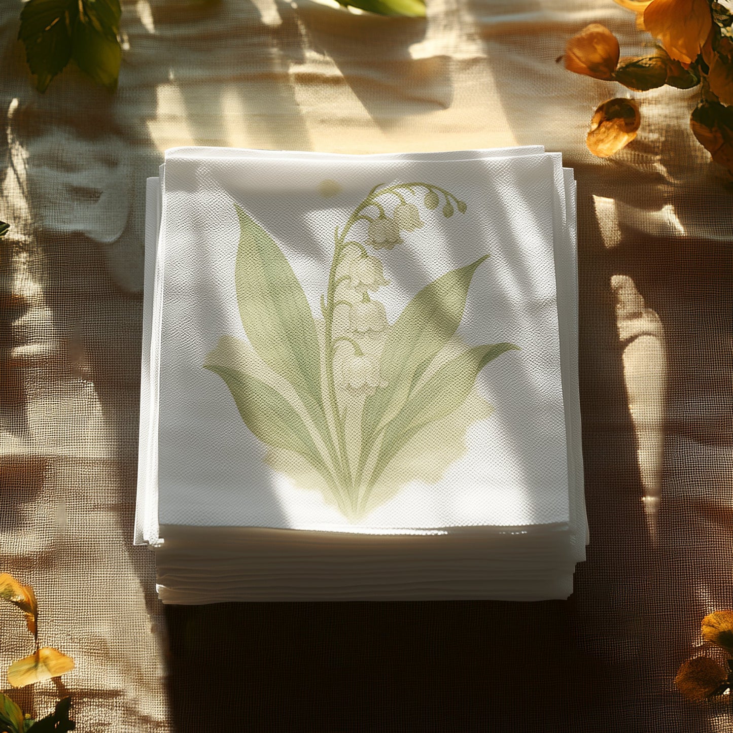 Elegant Lily of the Valley Design Decorative Napkins product