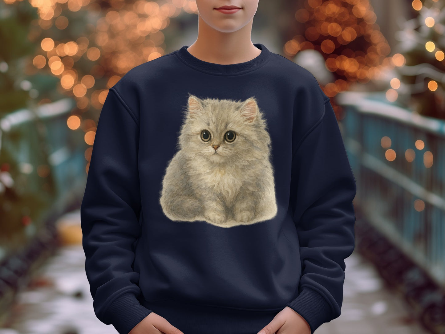 Adorable Kitten Design on Cozy Sweatshirt product