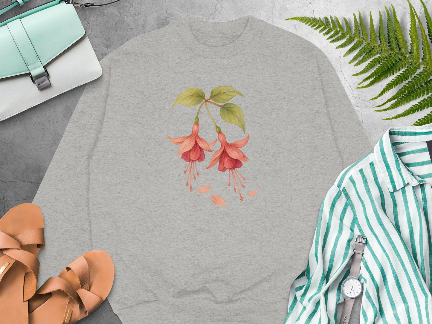 Fuchsia Blossom Printed Oversized Sweatshirt product