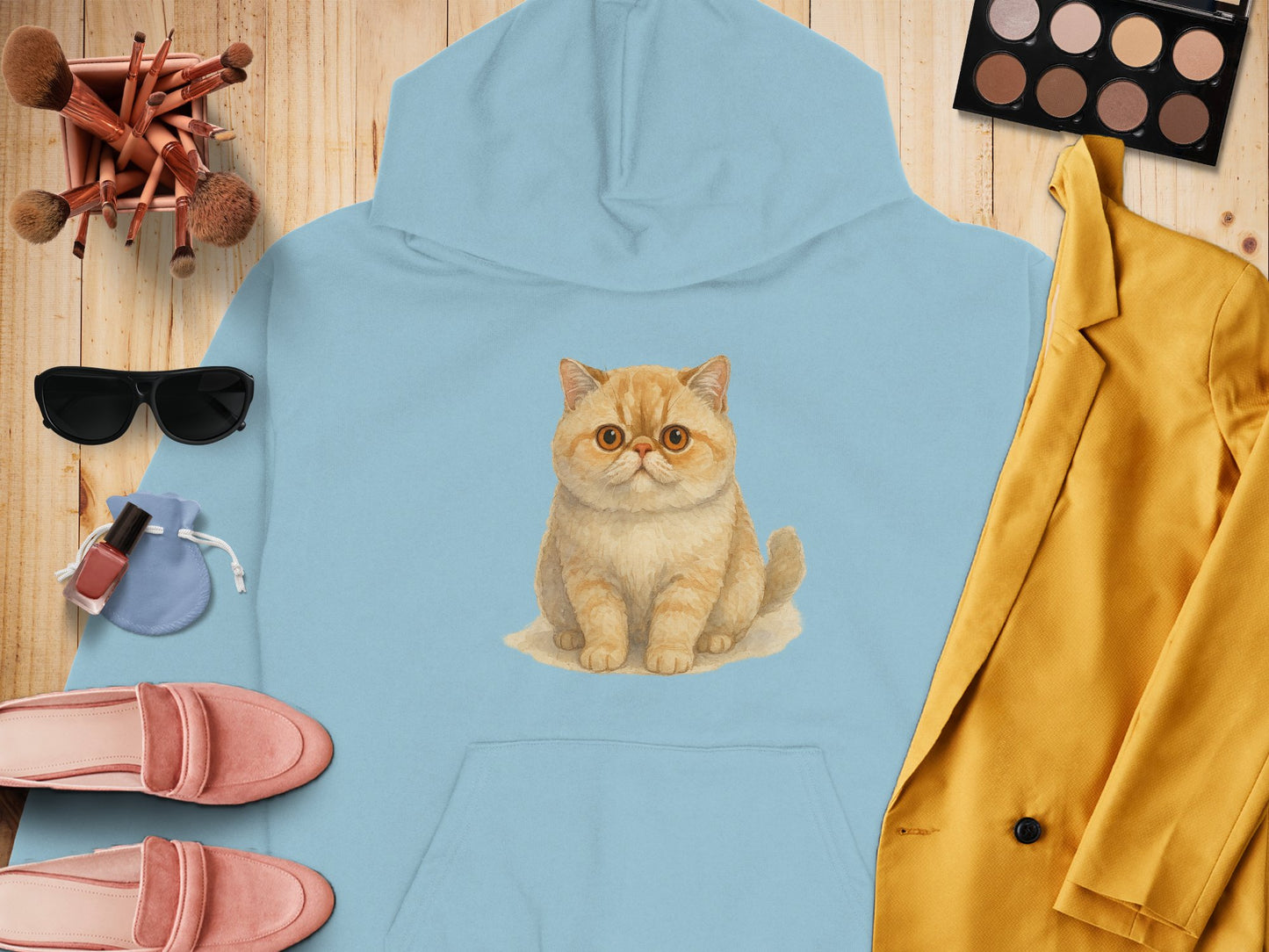 Adorable Cat Print Hoodie Perfect for Fun Casual Product