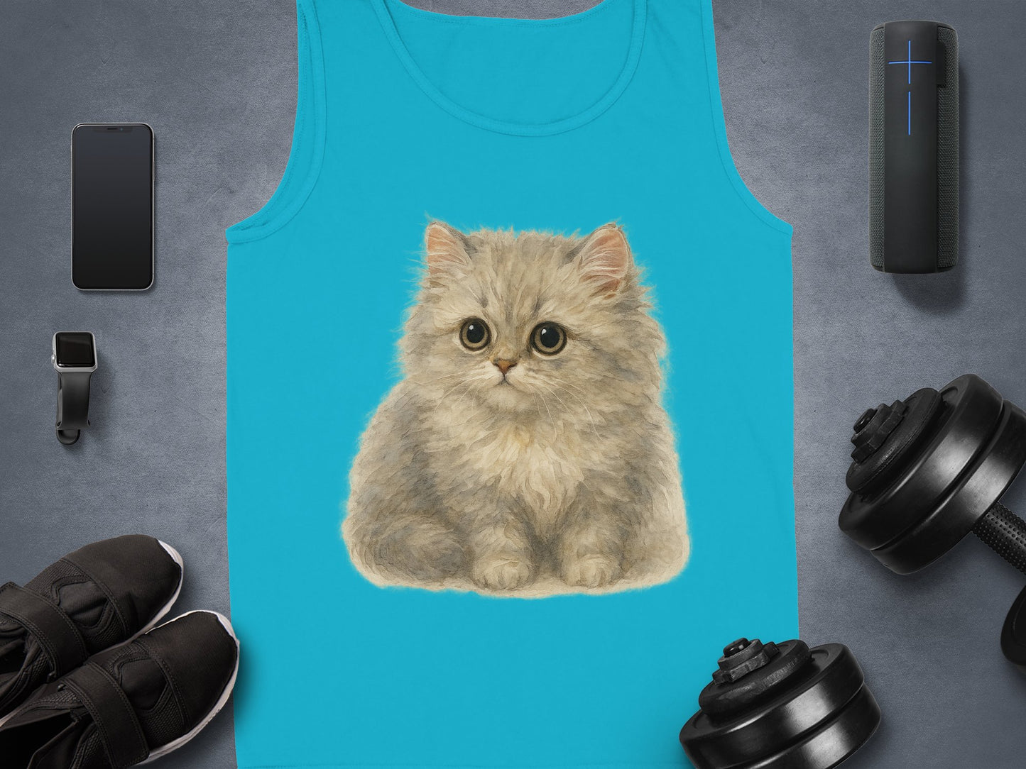 Cute Fluffy Kitten Graphic Printed Tank Top product