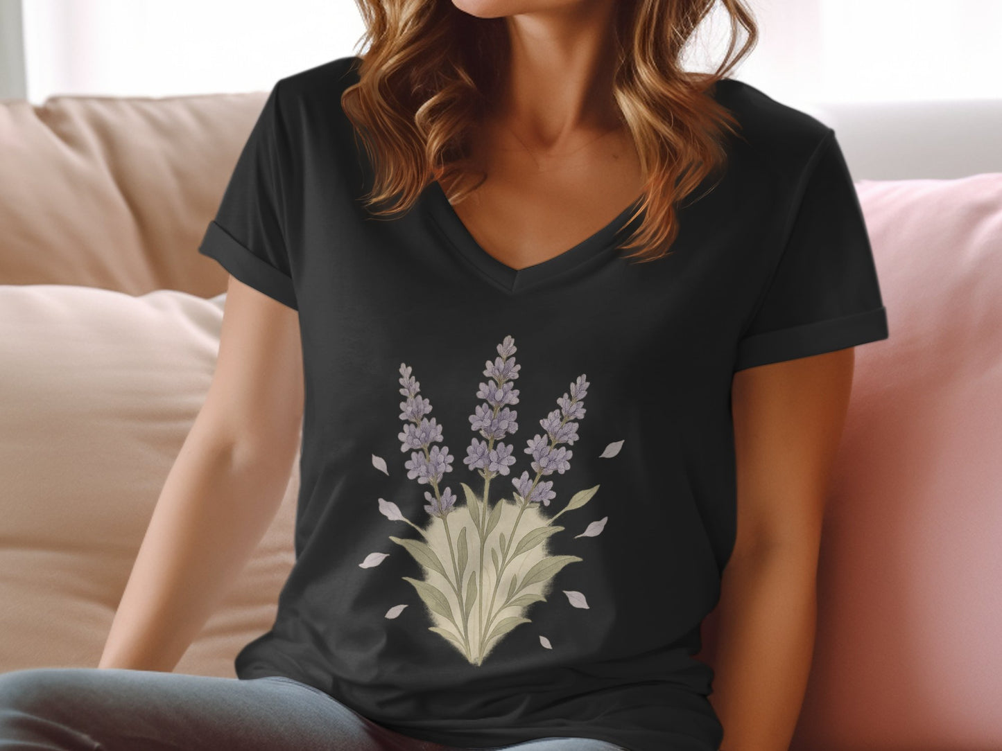 Lavender Blossom Design Graphic Tee product type