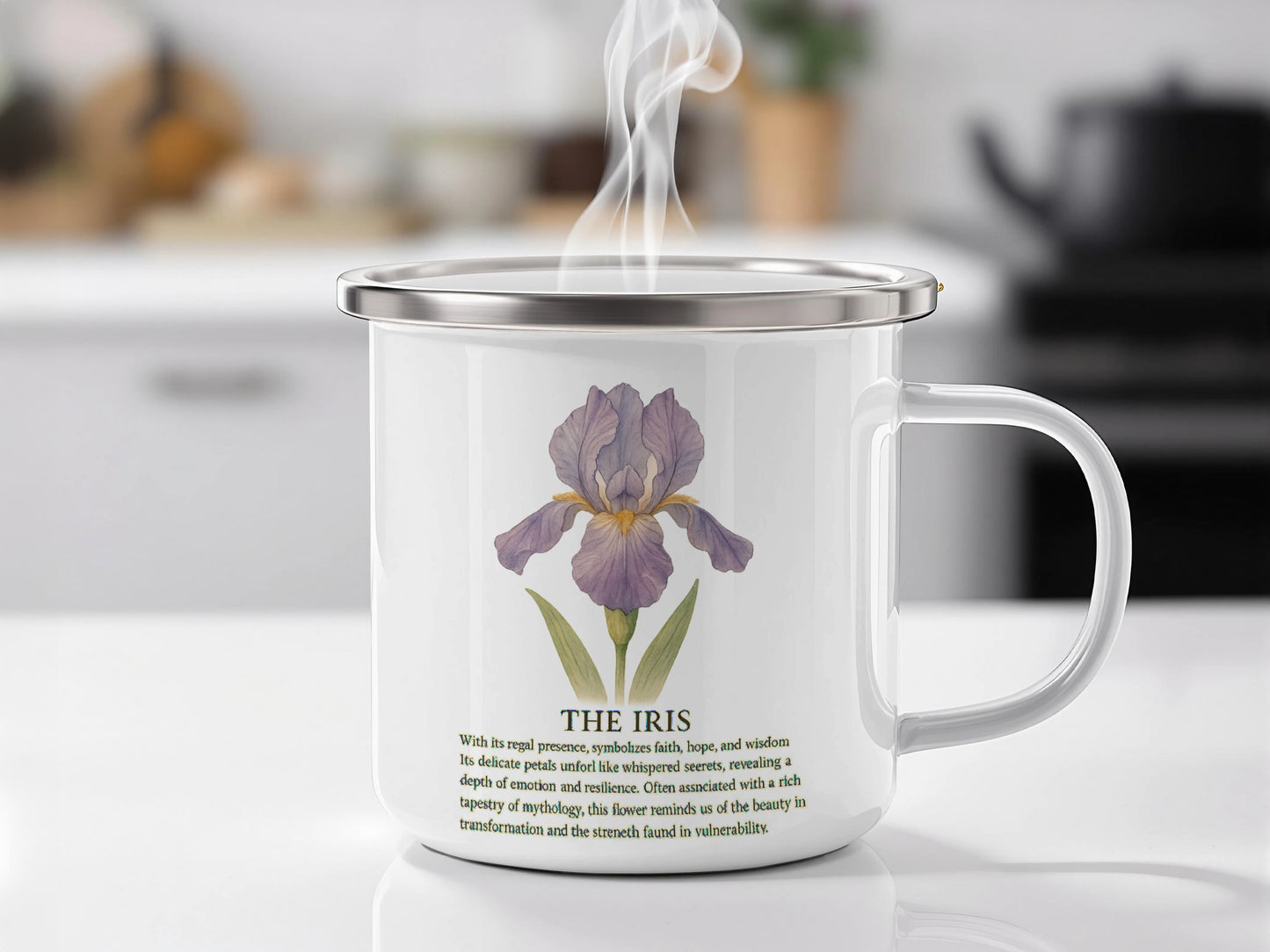 Flower Design Coffee Mug with Inspirational Quote product