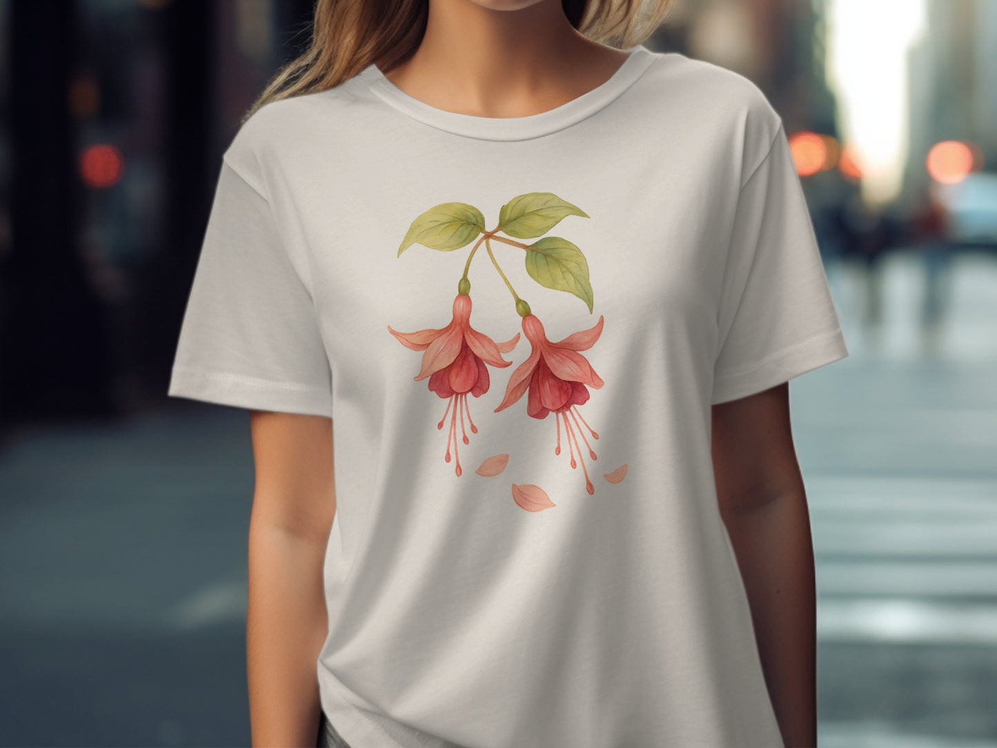 Elegant Floral Design T-shirt Women Fashion Apparel product type