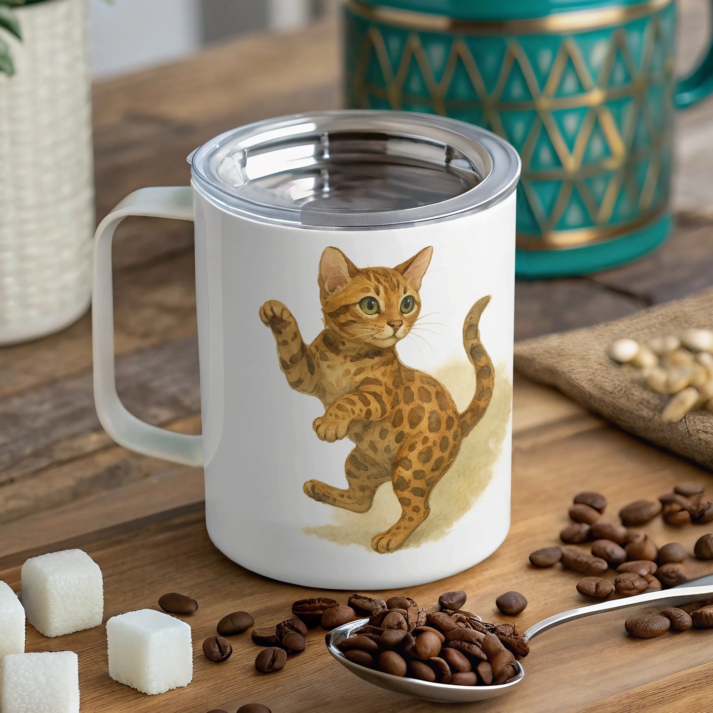 Adorable Playful Cat Design Coffee Mug product