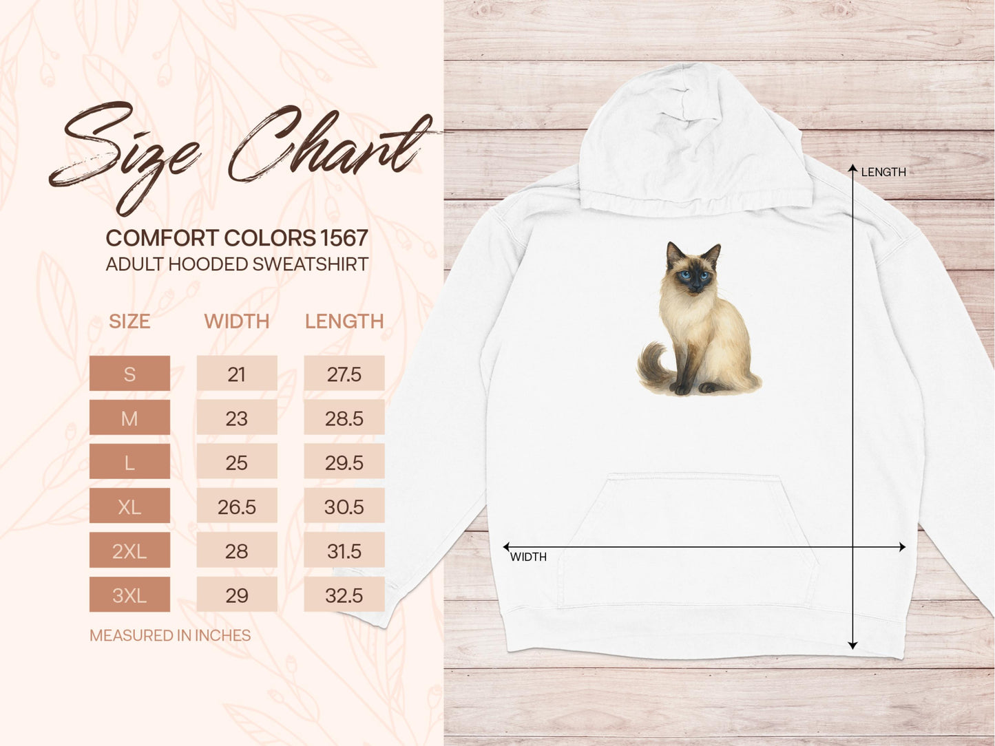 Siamese Cat Adult Hooded Sweatshirt product type