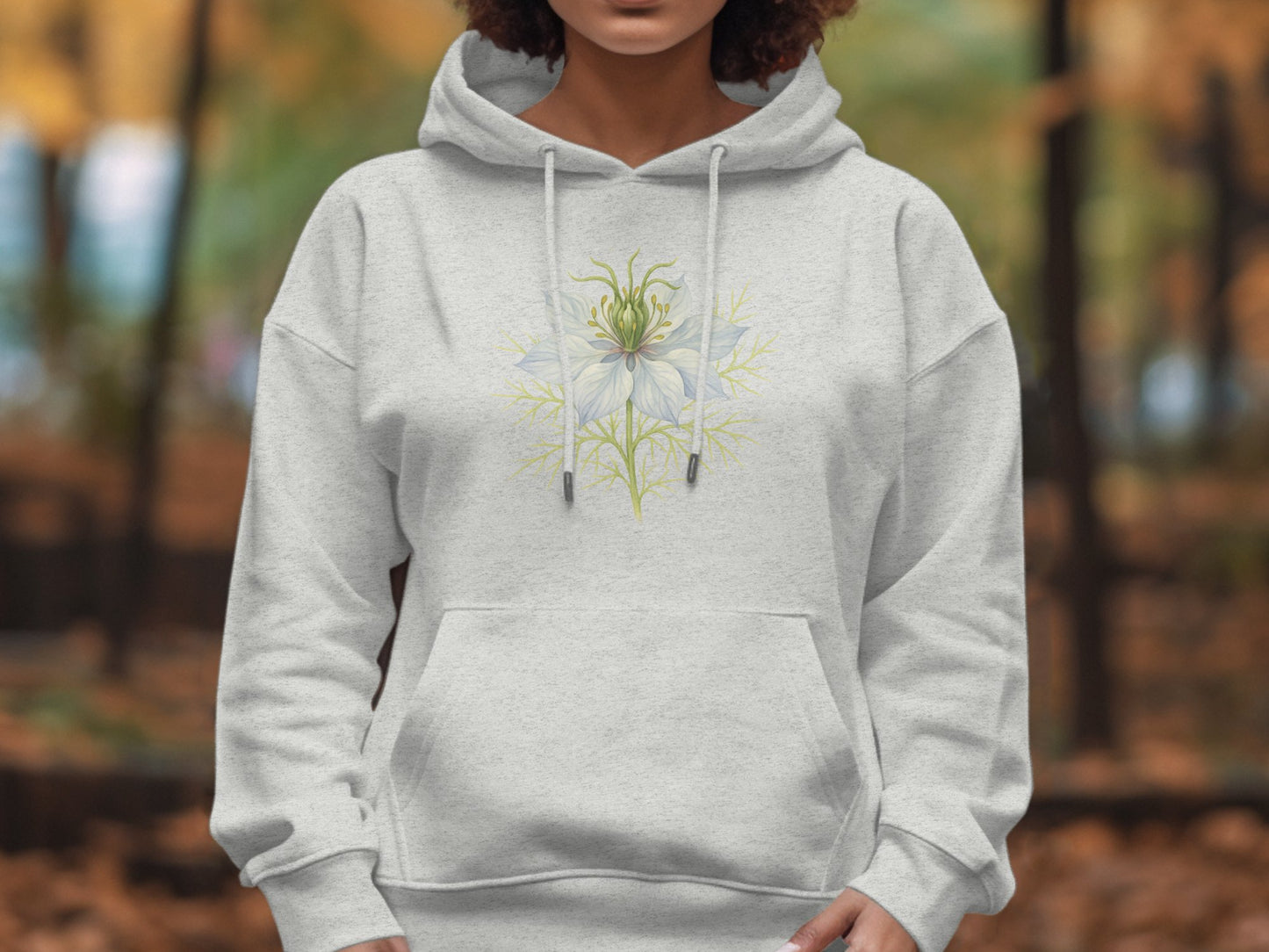 Elegant Floral Meditative Hooded Sweatshirt product type
