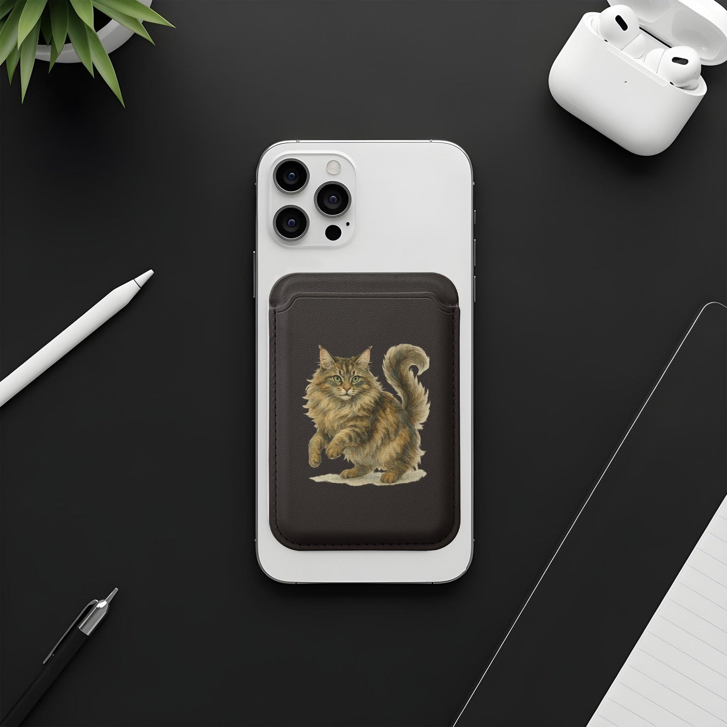Adorable Cat Print Phone Card Holder Accessory product type
