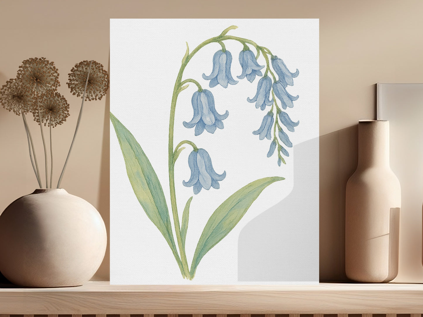 Bluebell Floral Illustration Print Wall Decor product