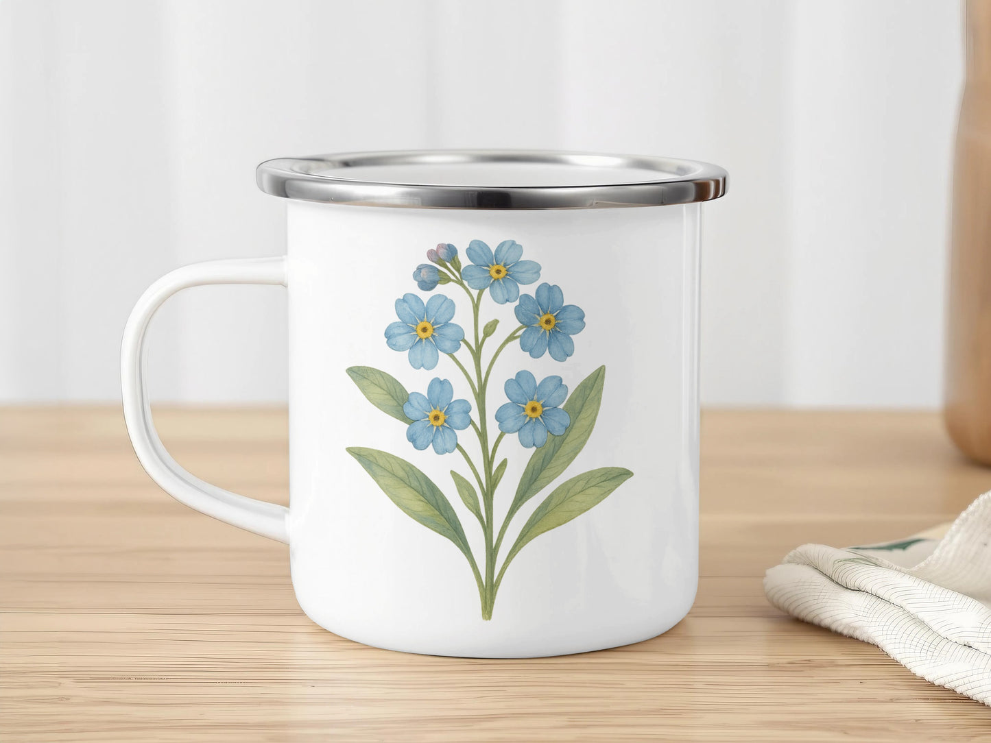 Elegant Floral Design Blue Flower Coffee Mug product