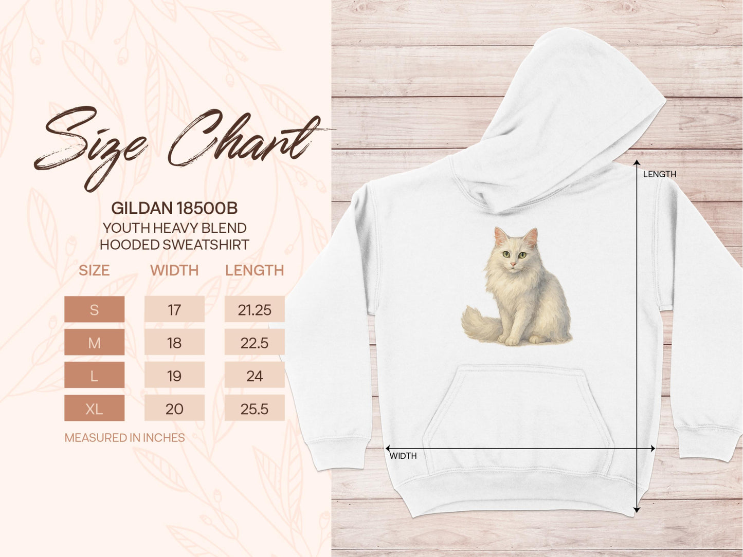 White Hoodie With Sitting Cat Print product type