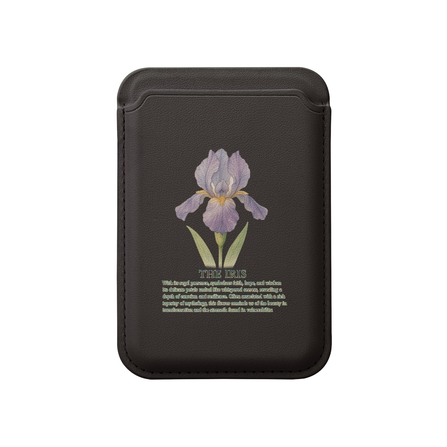 Elegant Iris Flower Print Phone Wallet Product