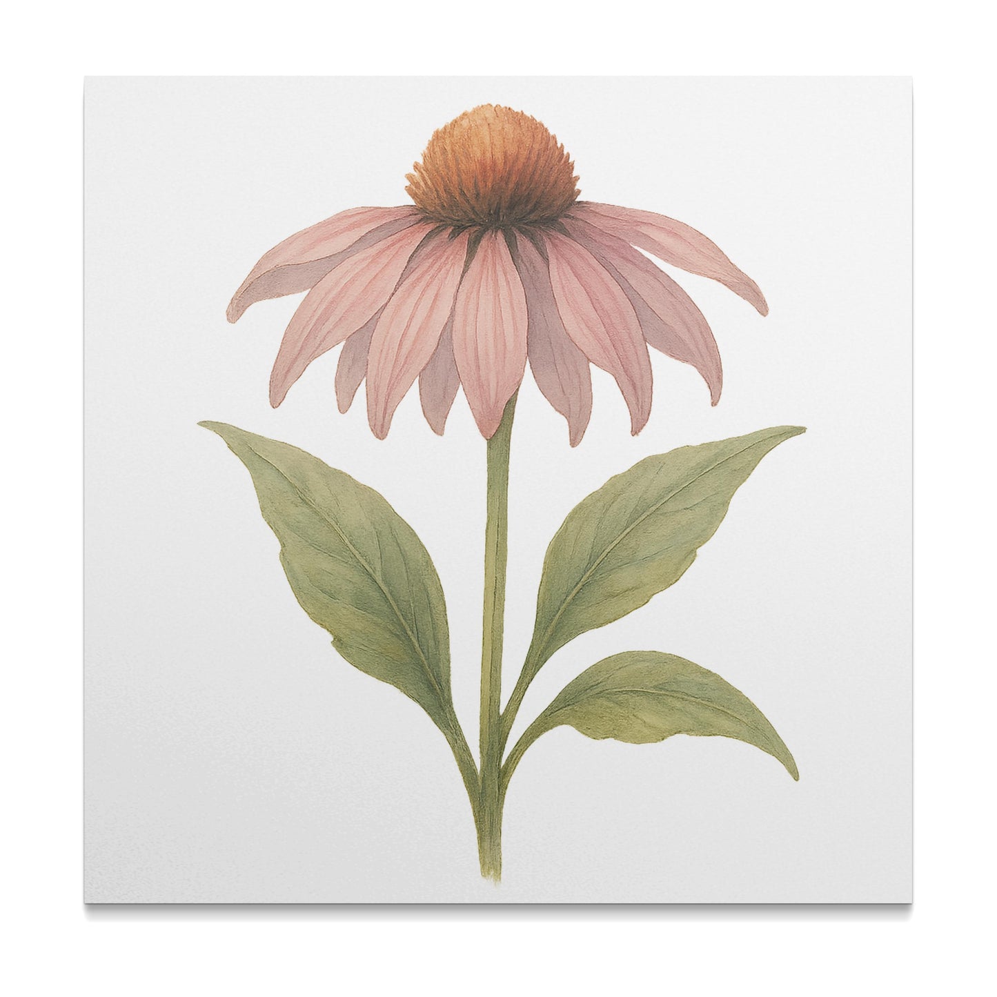 Charming Pink and Green Flower Design Art Print product
