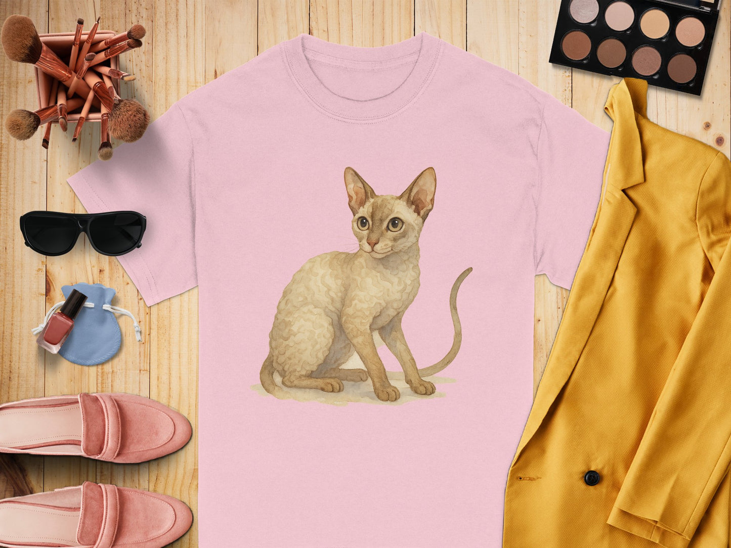 Cute Illustrated Cat T-Shirt for Cat Lovers product type