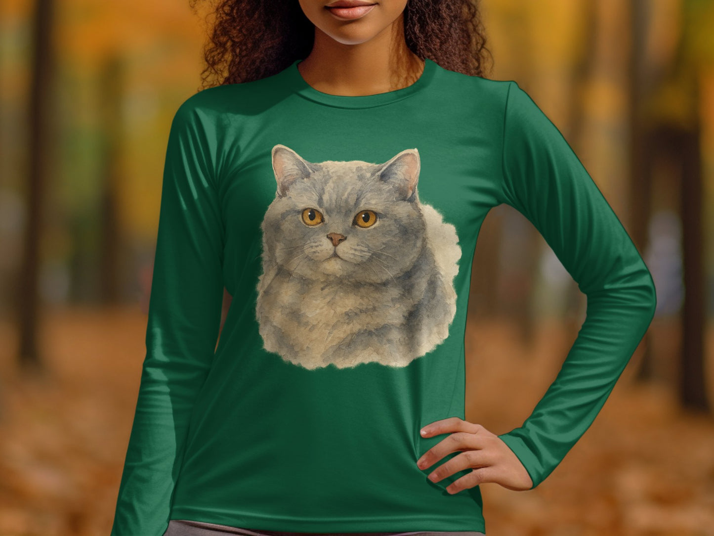Long Sleeve Shirt with Adorable Cat Face Product