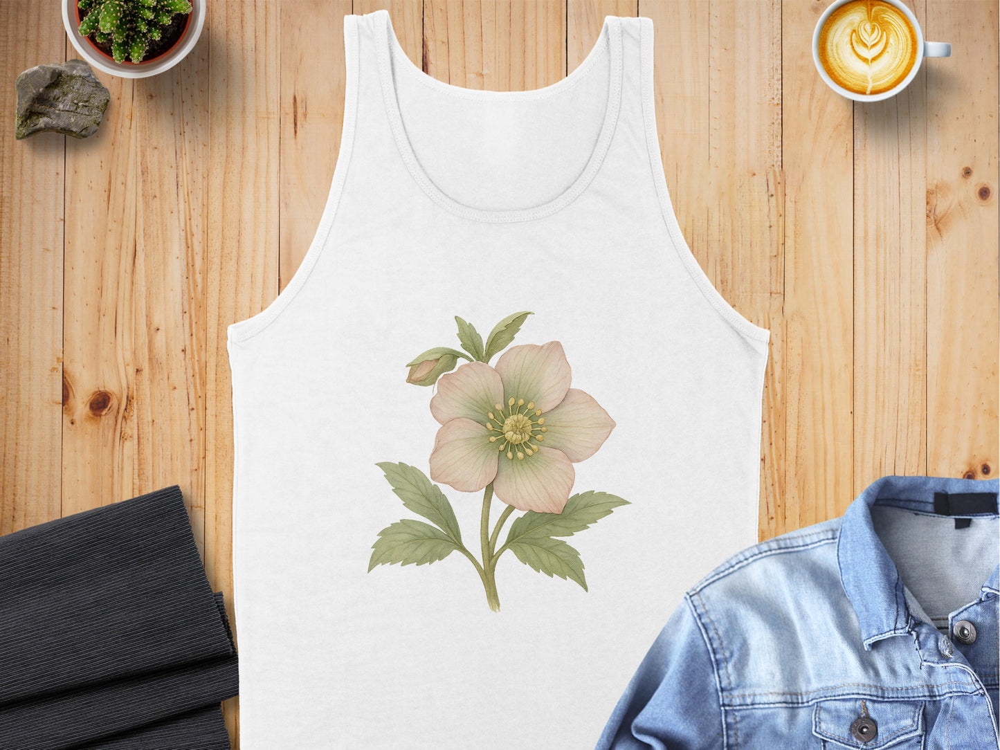 Floral Tank Top Featuring Delicate Flower Design product type