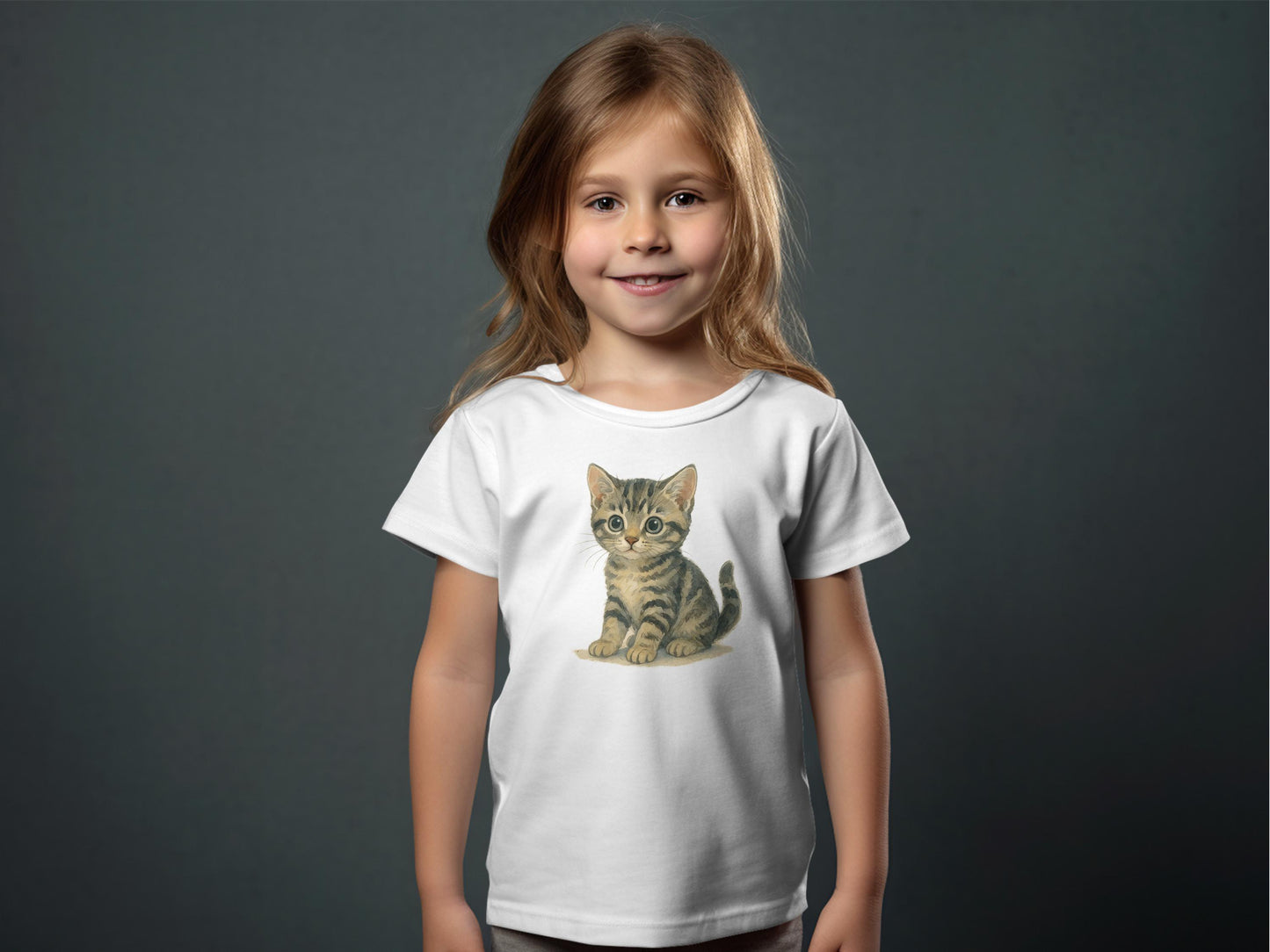 Cute Kitten Print Adorable Kids Fashion T-Shirt product