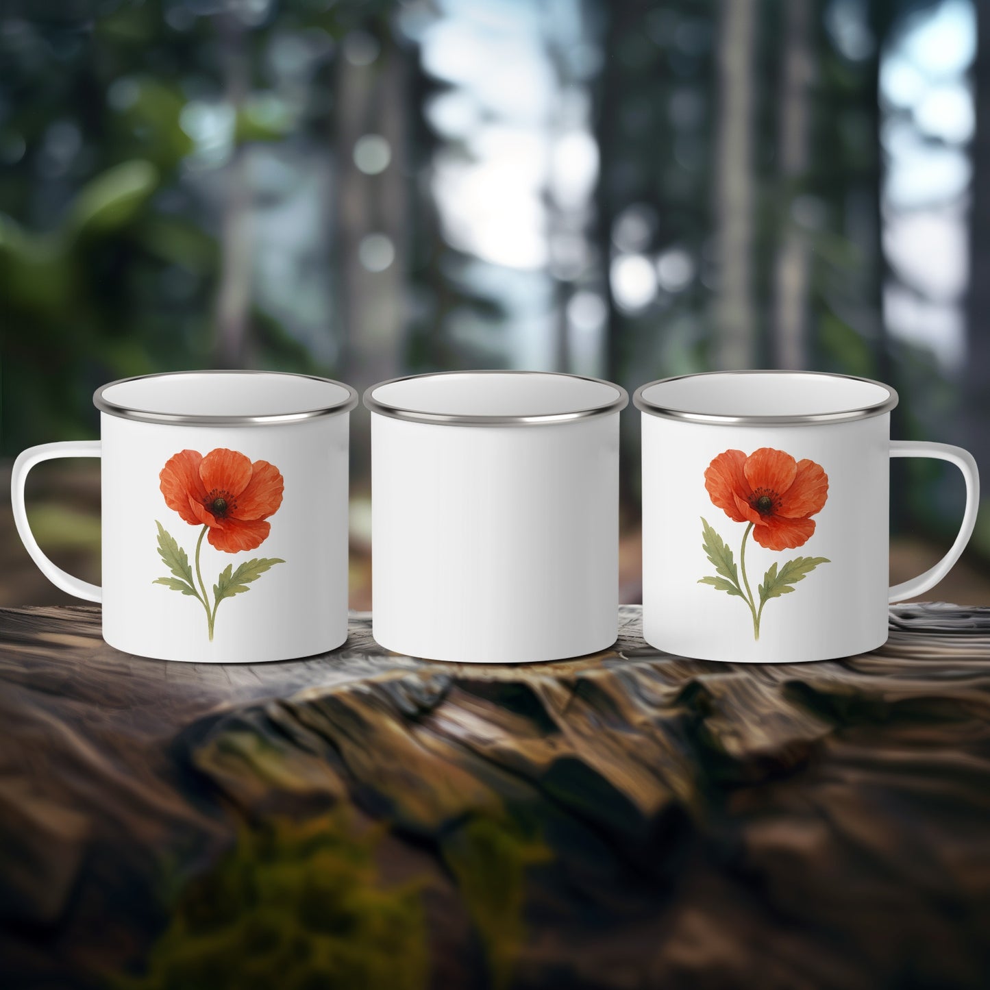 Poppy Flower Illustration Camping Mug product