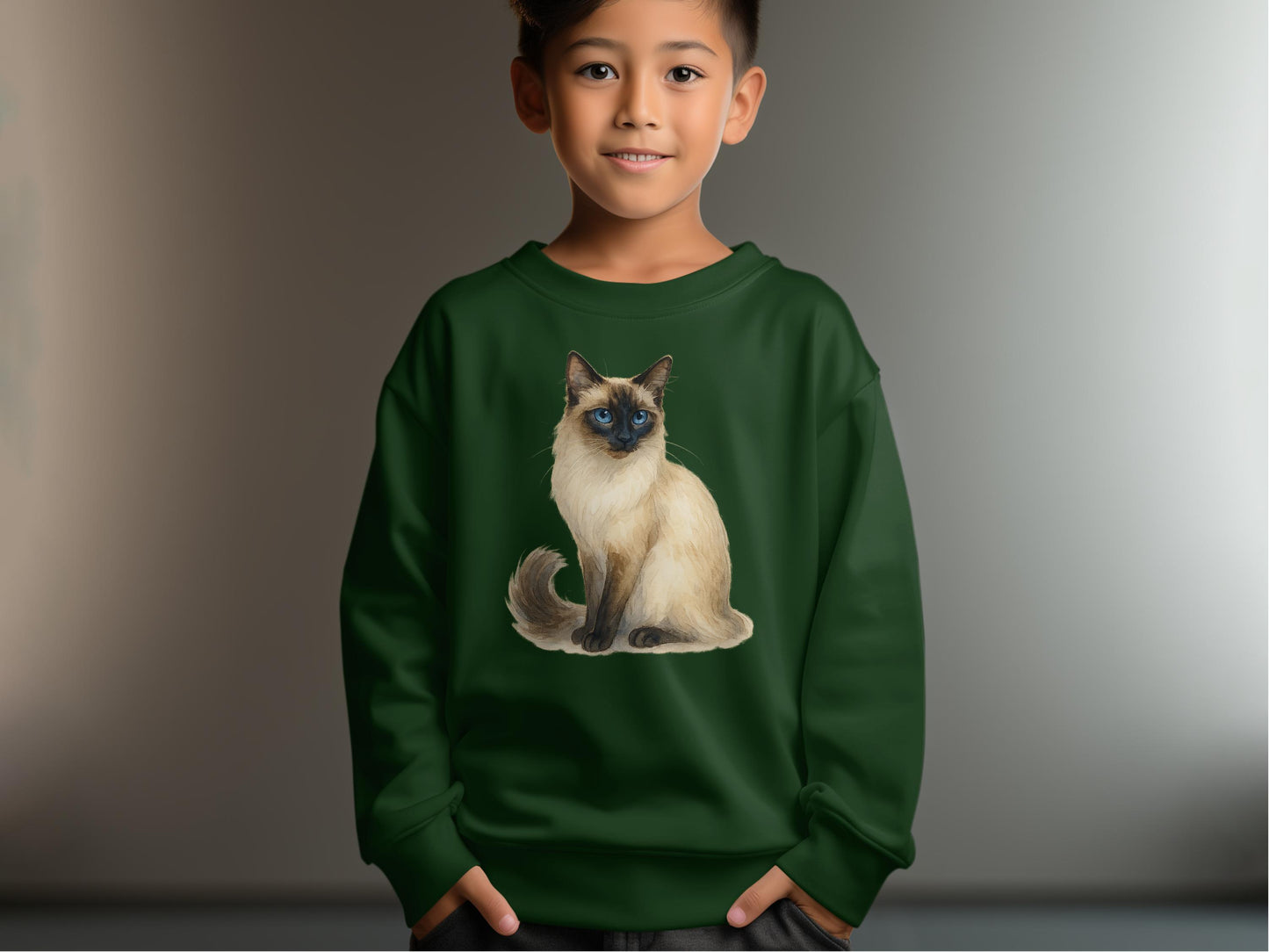 Adorable Cat Design Kids Sweatshirt product type