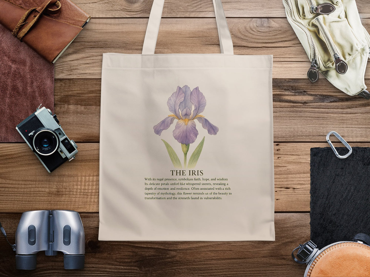 Beautiful Floral Design Canvas Tote Bag product type