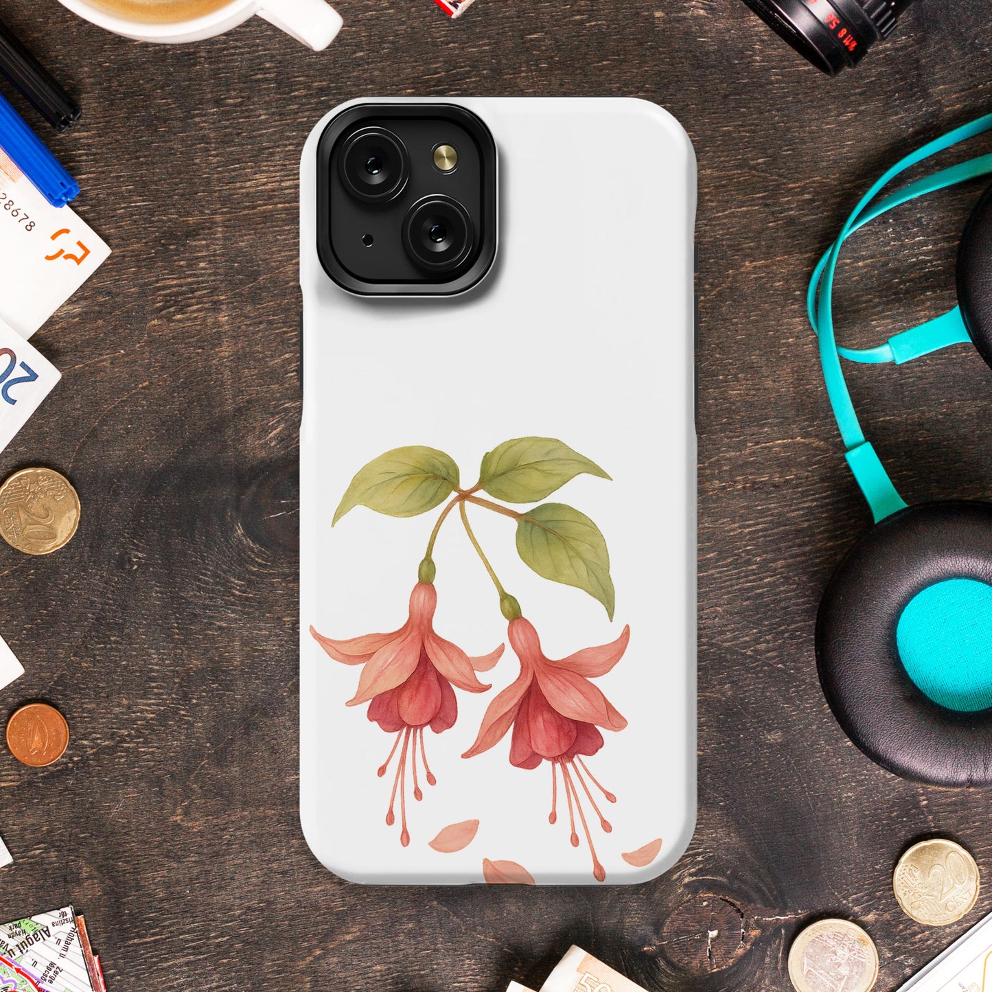 Floral Fuchsia Blossom Design Protective Phone Case product type