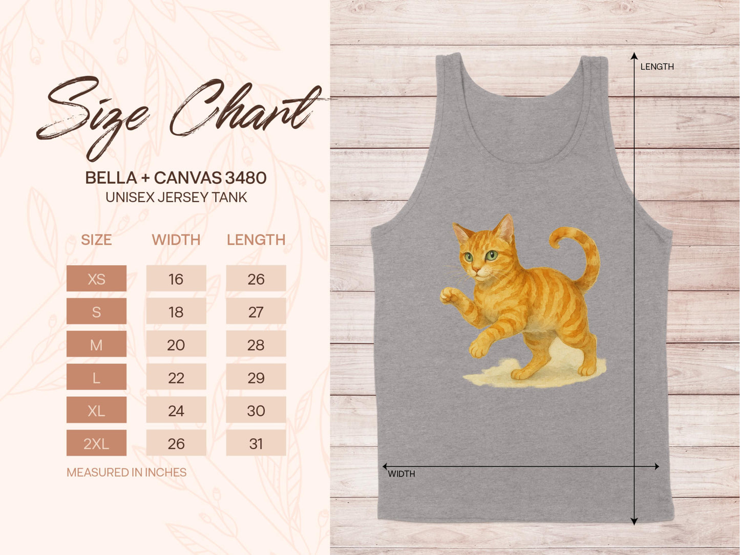 Orange Tabby Cat Graphic Unisex Jersey Tank product type
